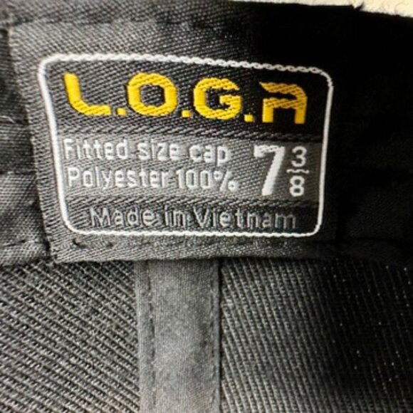 New Leader of Generation LOGA Solid Plain Black Fitted Cap Size 7 3/8 - Picture 4 of 4